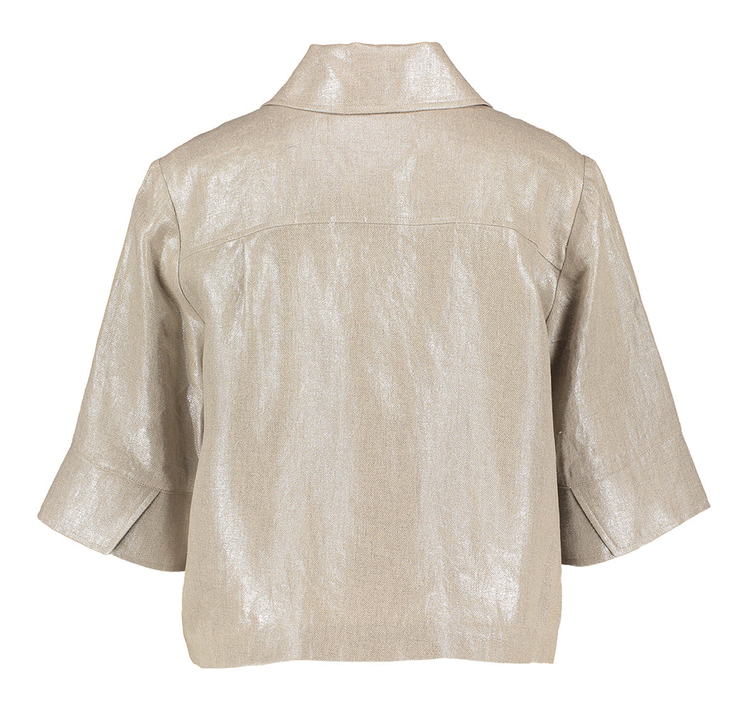 Beige linnen jas met knopen Joseph Ribkoff