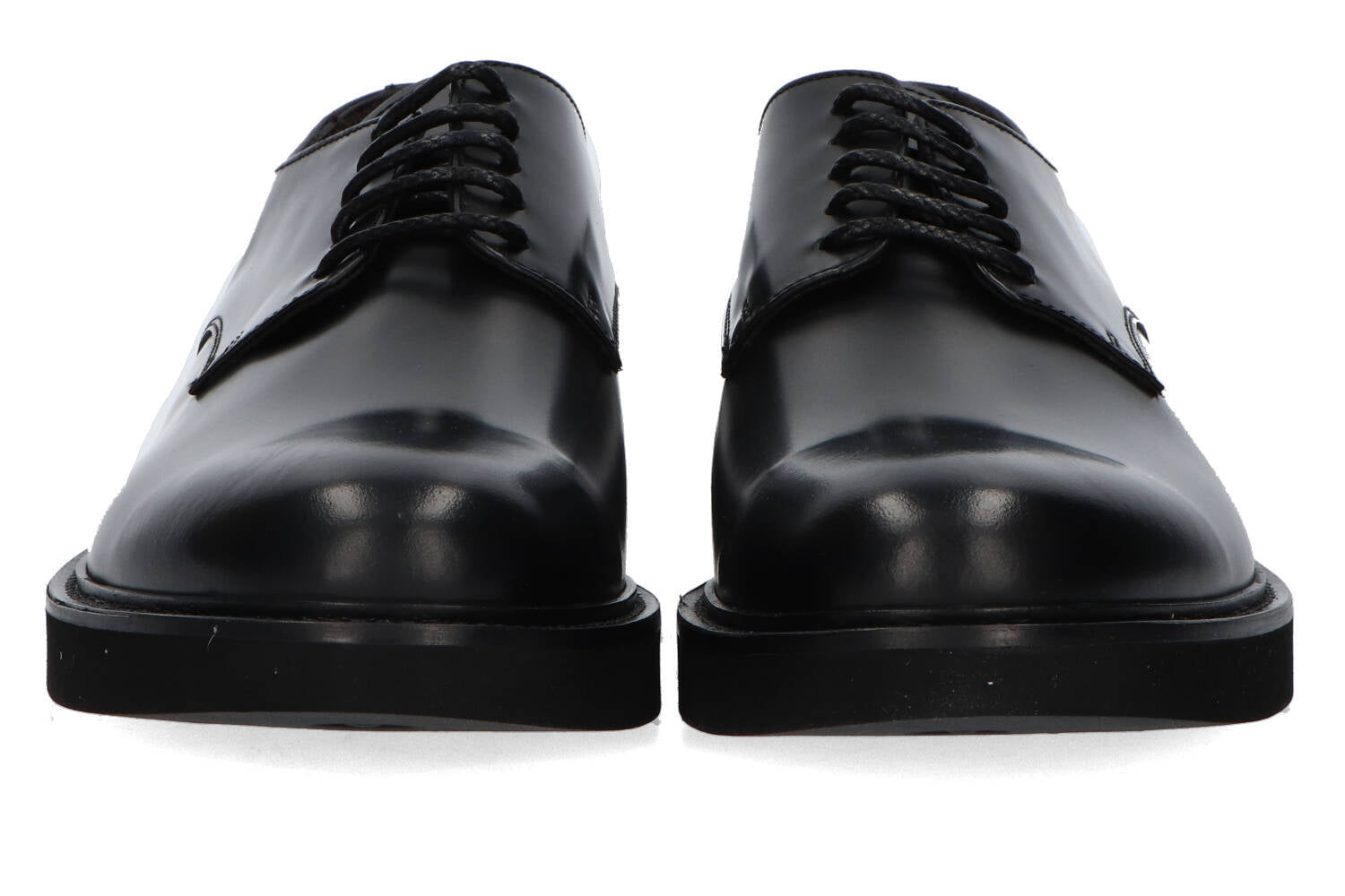 Chaussures à lacets noires brillantes Rossano Bisconti