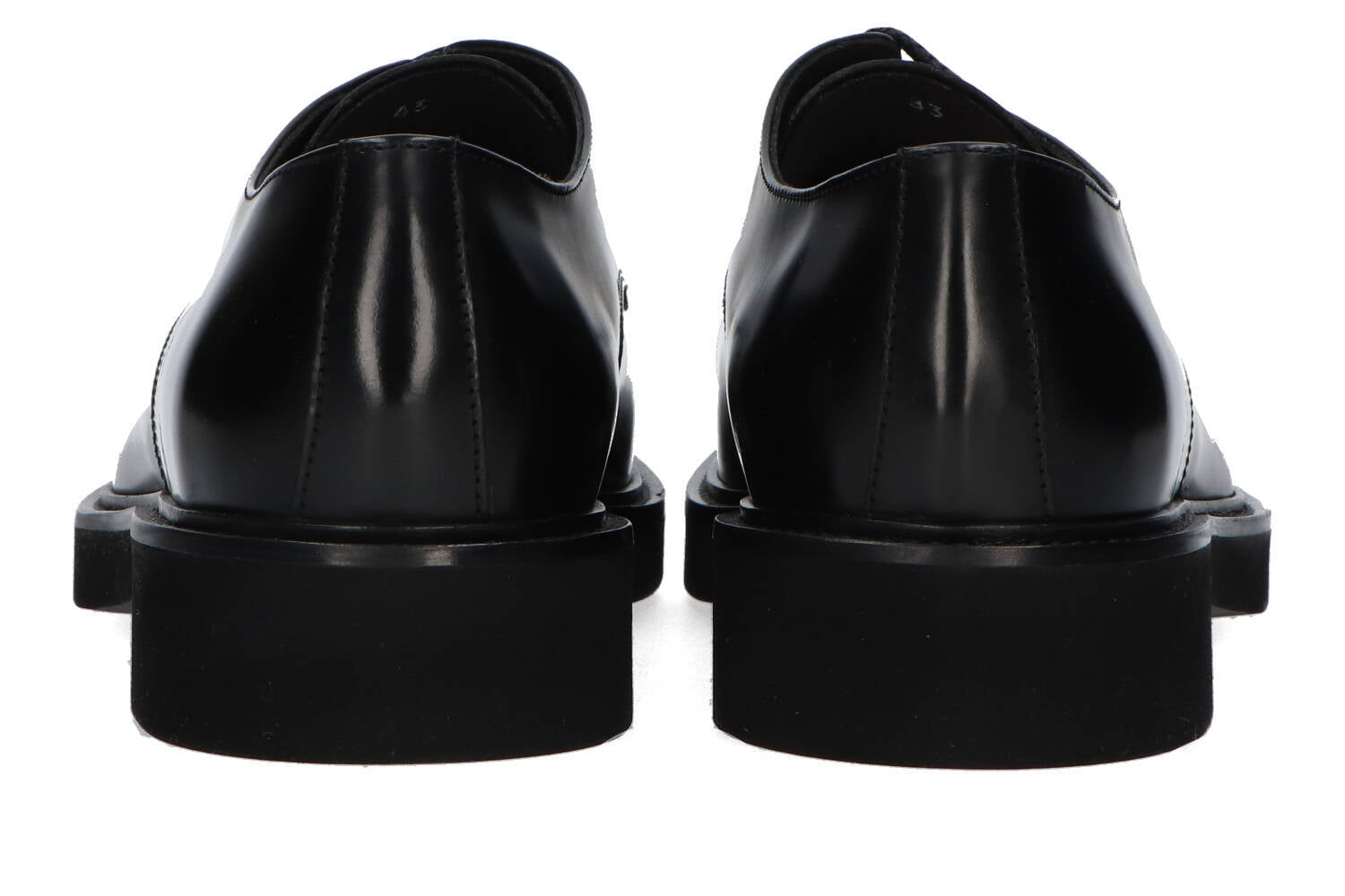 Chaussures à lacets noires brillantes Rossano Bisconti