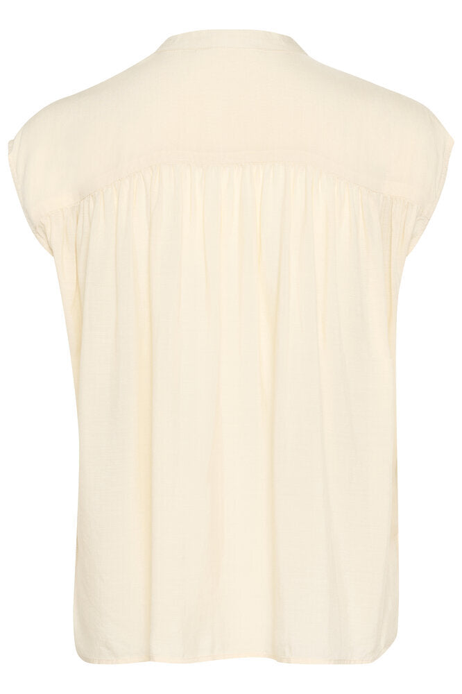 Chemisier beige sans manches Saint Tropez