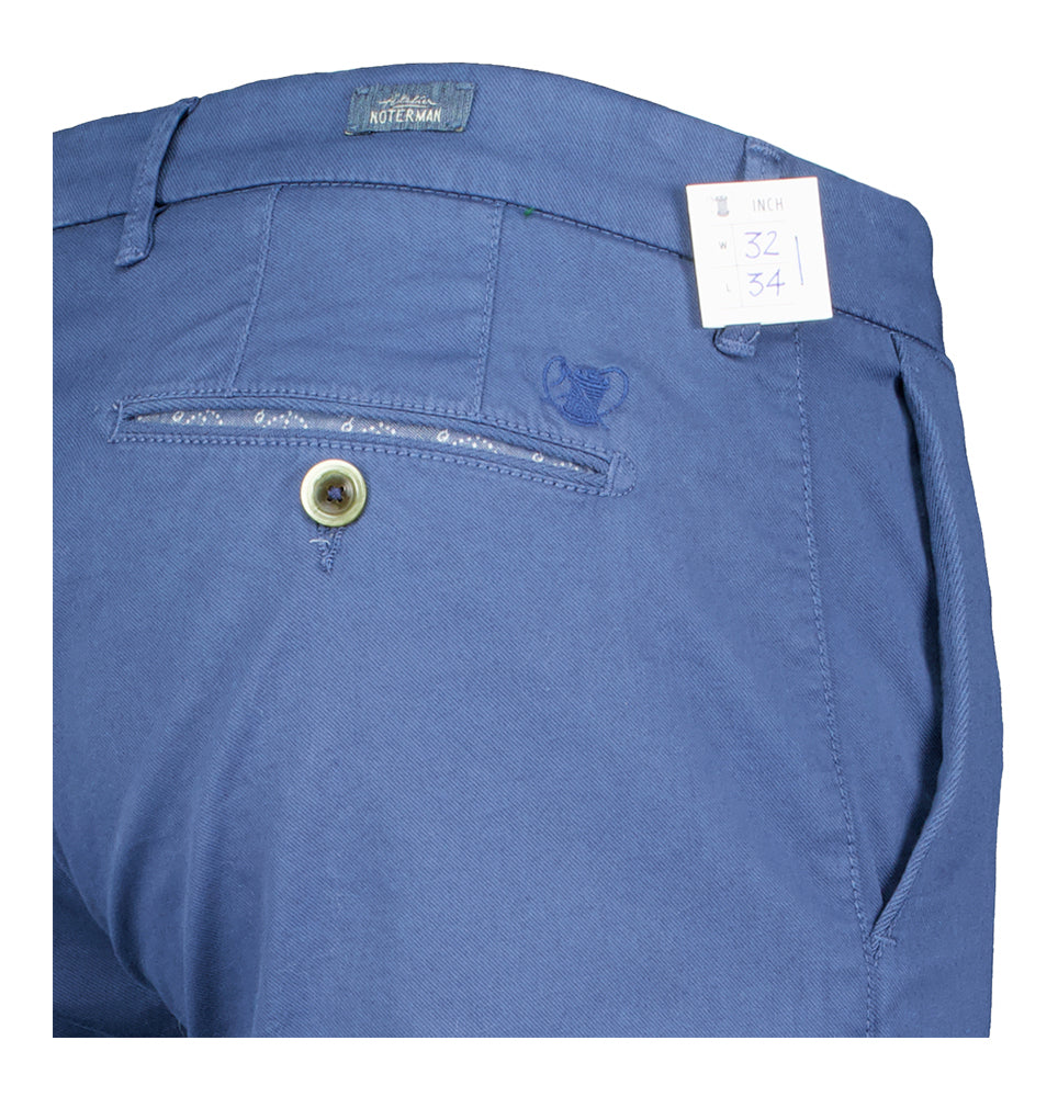 Donkerblauwe slim fit chino Atelier Noterman