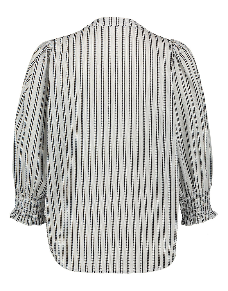 Chemise à rayures noires et blanches Co'couture