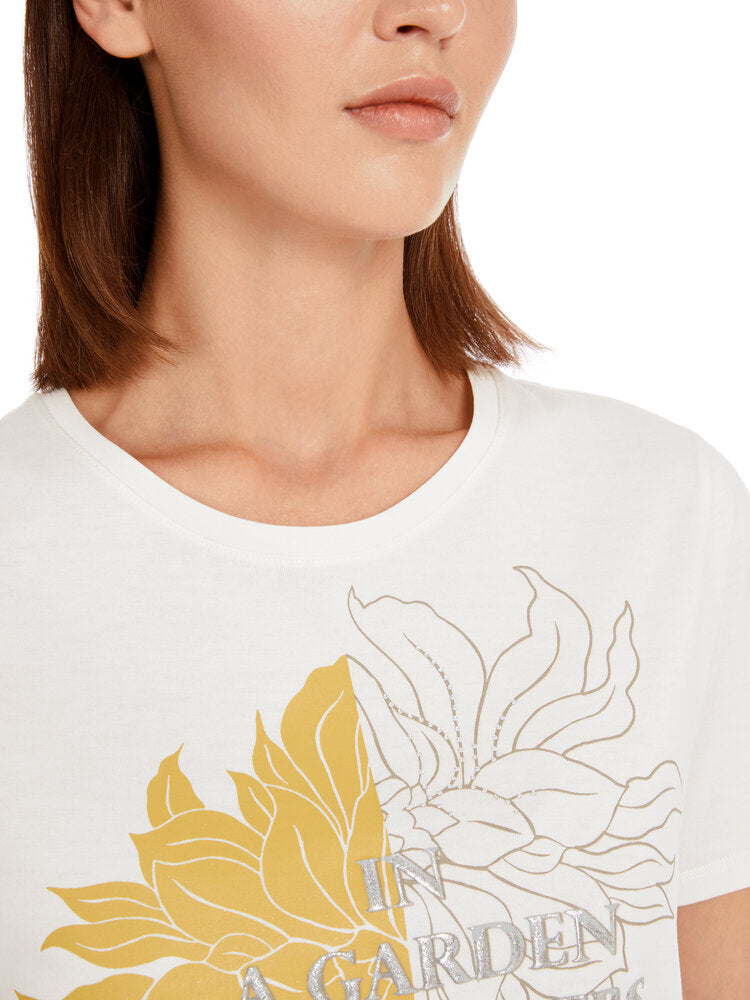 Ecru t-shirt met opdruk Marc Cain collections