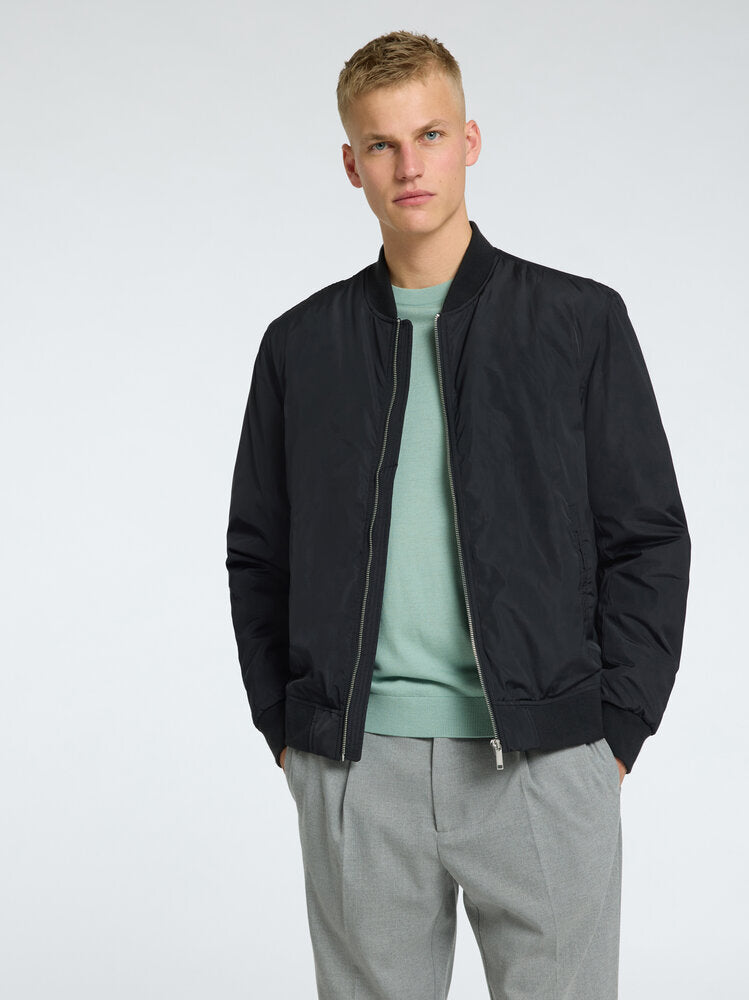 Licht groene trui met ronde hals in merino wol Selected