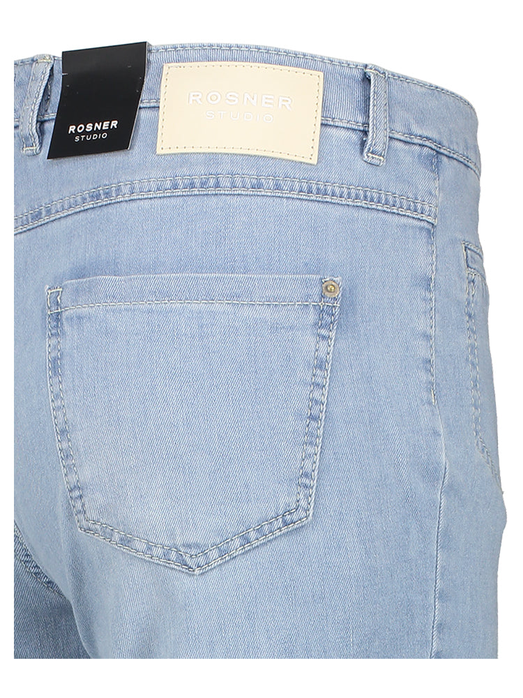 Lichtblauwse cropped jeans met uitgerafelde boord Antonia cropped