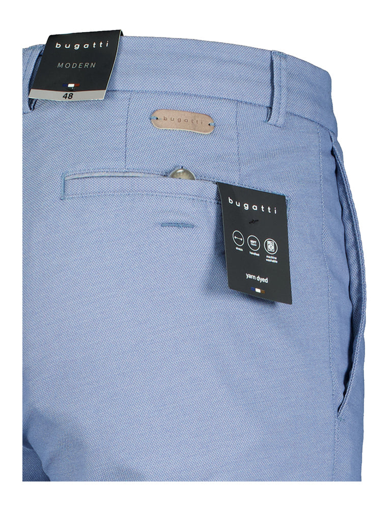 Pantalon de costume bleu moucheté Bugatti