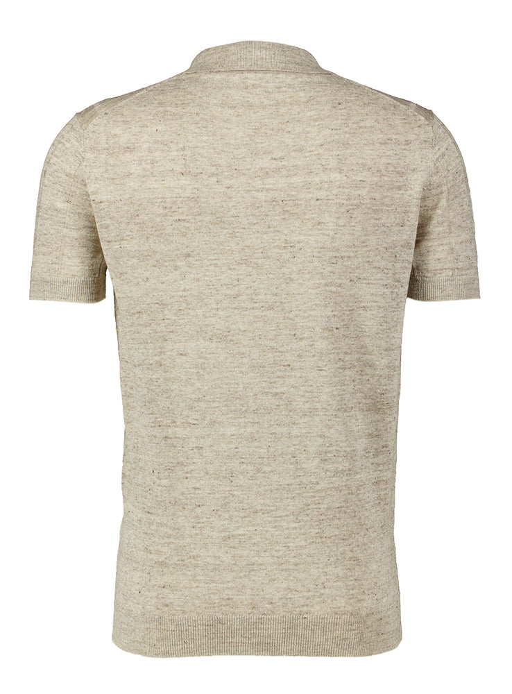 Polo en lin beige Gentiluomo