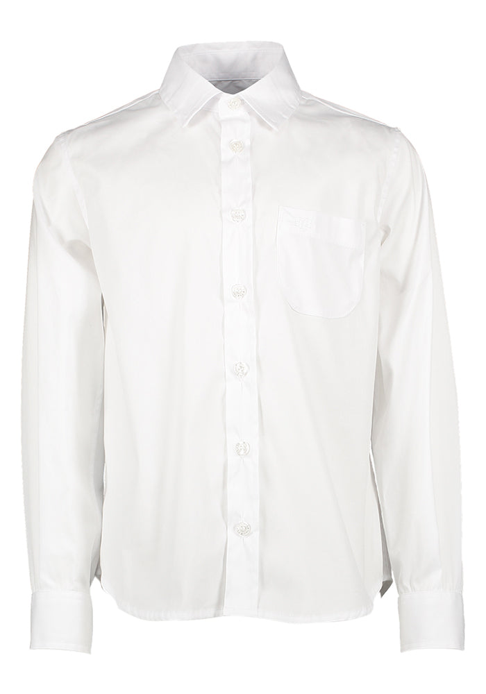 Wit katoenen hemd (regular fit) met lange mouwen Aiden Blue Bay