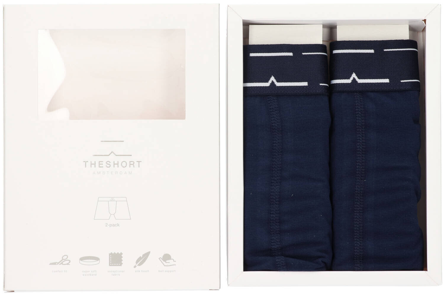 Boxers duo bleu foncé The short Amsterdam