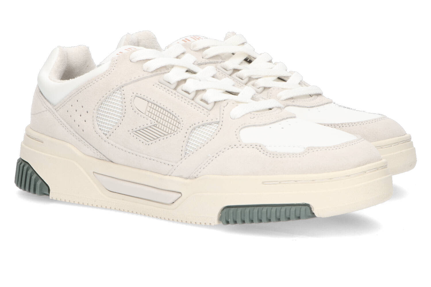 Beige-saga green lage sneakers HUB