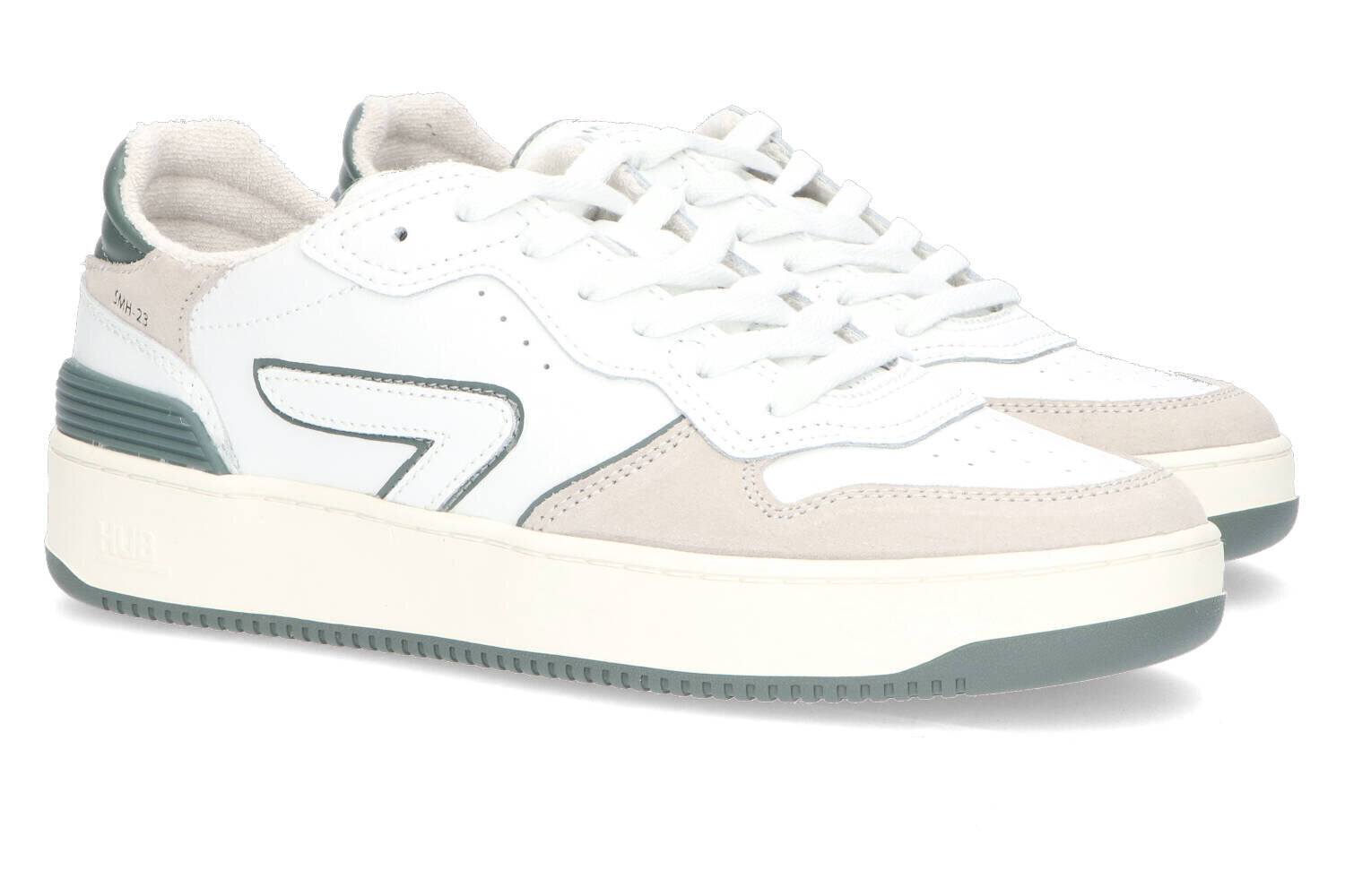 Ivory-sage green lage sneakers HUB