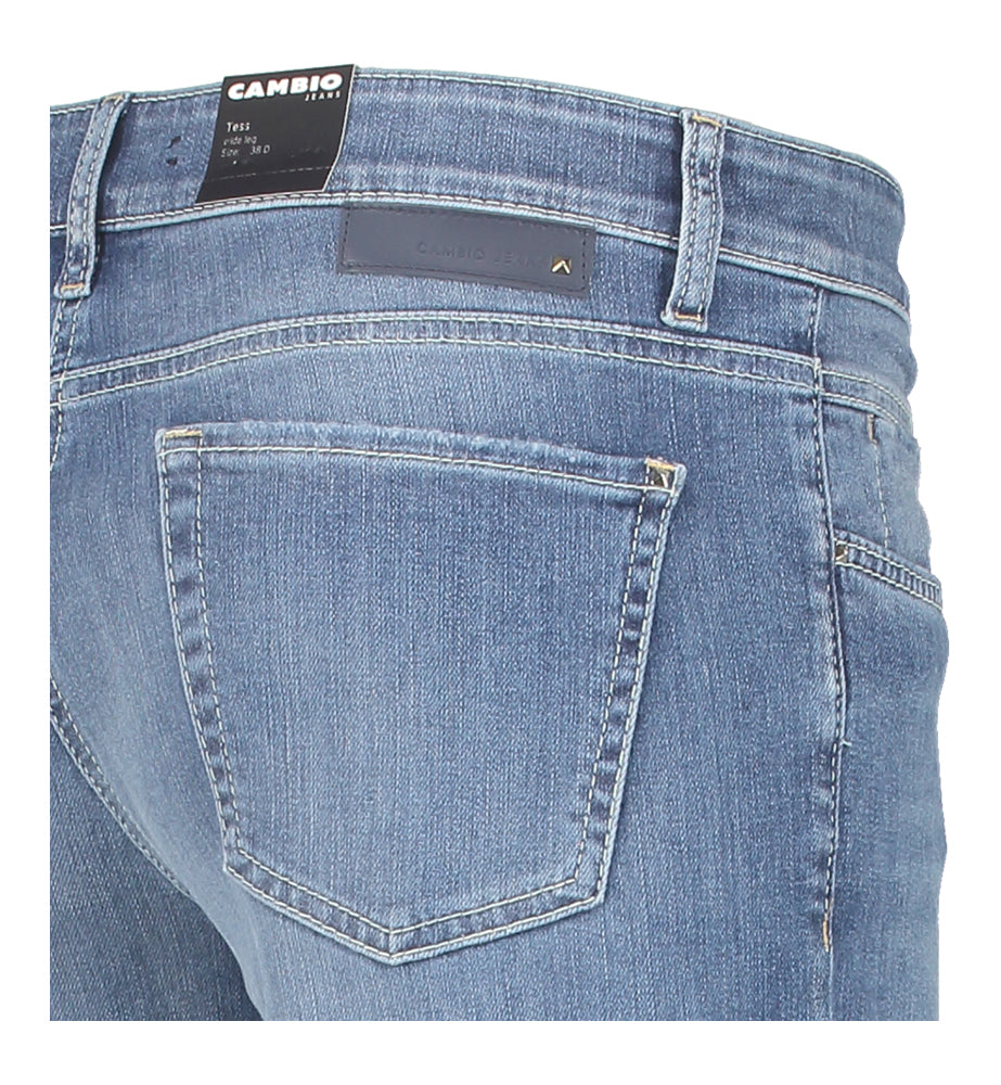 Jean bleu à jambes larges Tess