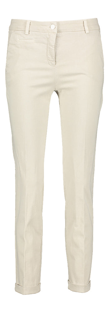 Pantalon chino beige clair coupe slim Stella Cambio