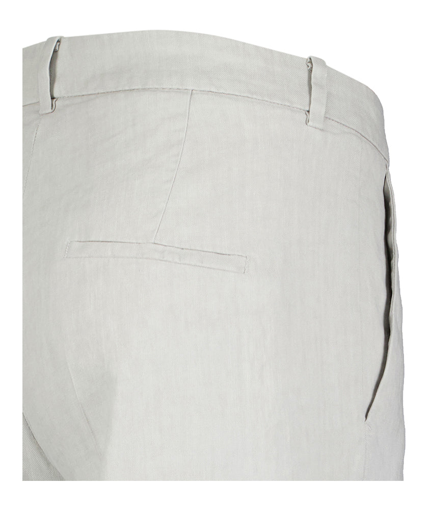 Lichtgrijze linnen broek Mira Cambio