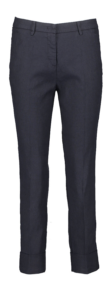 Pantalon en lin bleu foncé Krystal Cambio