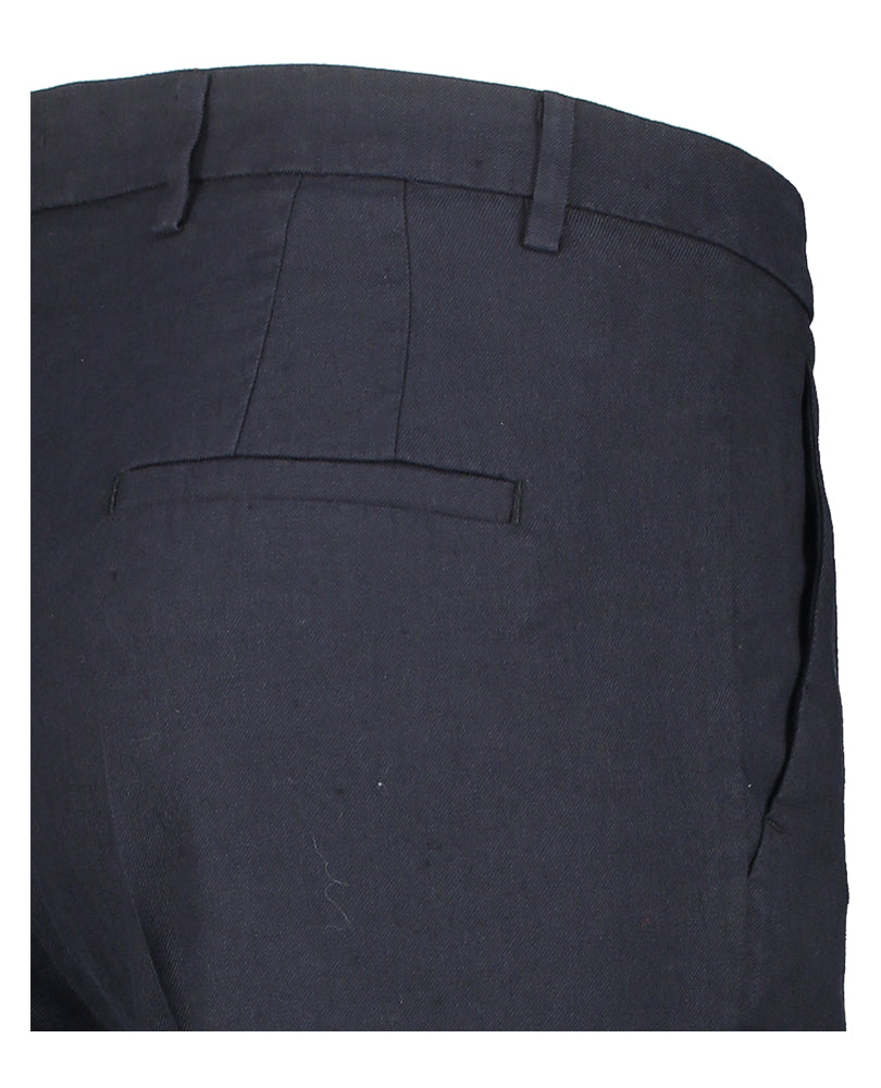 Pantalon en lin bleu foncé Krystal Cambio