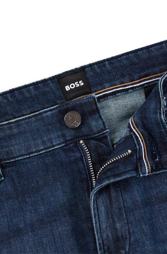 Donkerblauwe jeansbroek slim fit Hugo Boss