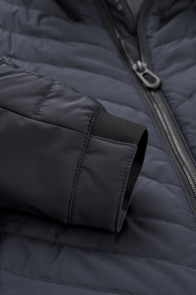 Manteau bleu foncé à col montant Bugatti