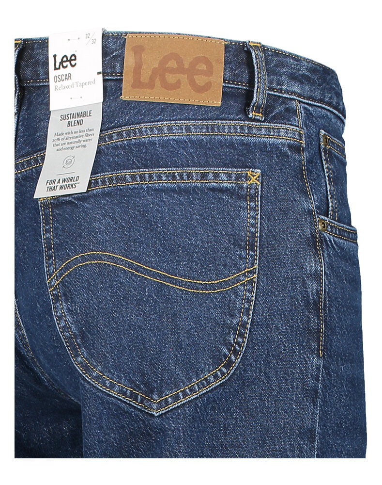 Jean bleu foncé décontracté fuselé Oscar Lee
