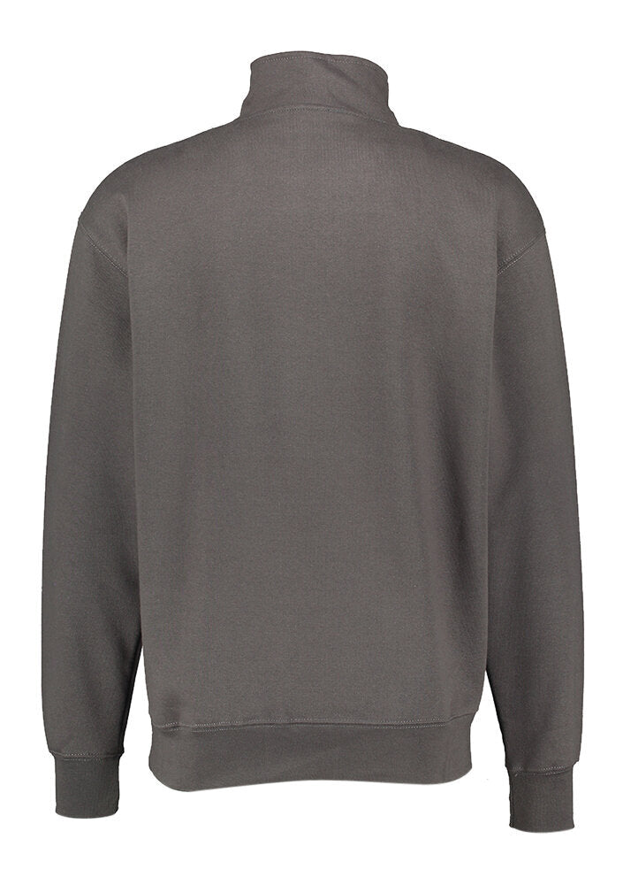 Pull gris à fermeture éclair courte et logo Block Head Nnsn