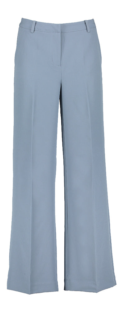 Pantalon bleu pétrole à plis Lexi Wide Ichi