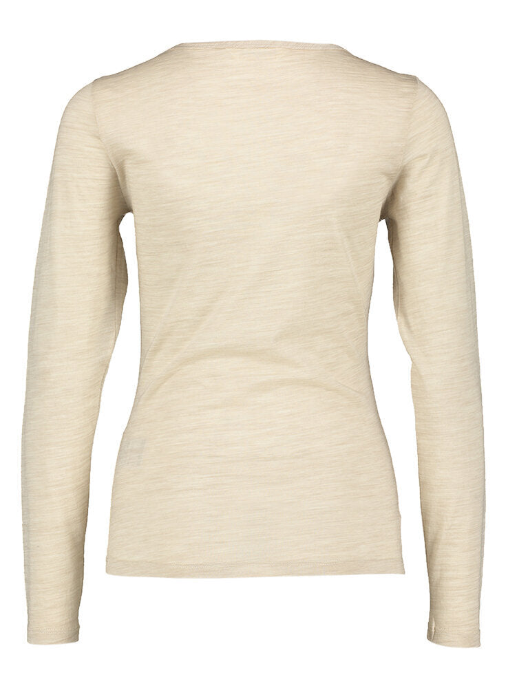 T-shirt beige transparent en laine Nesmina MSCH Copenhague