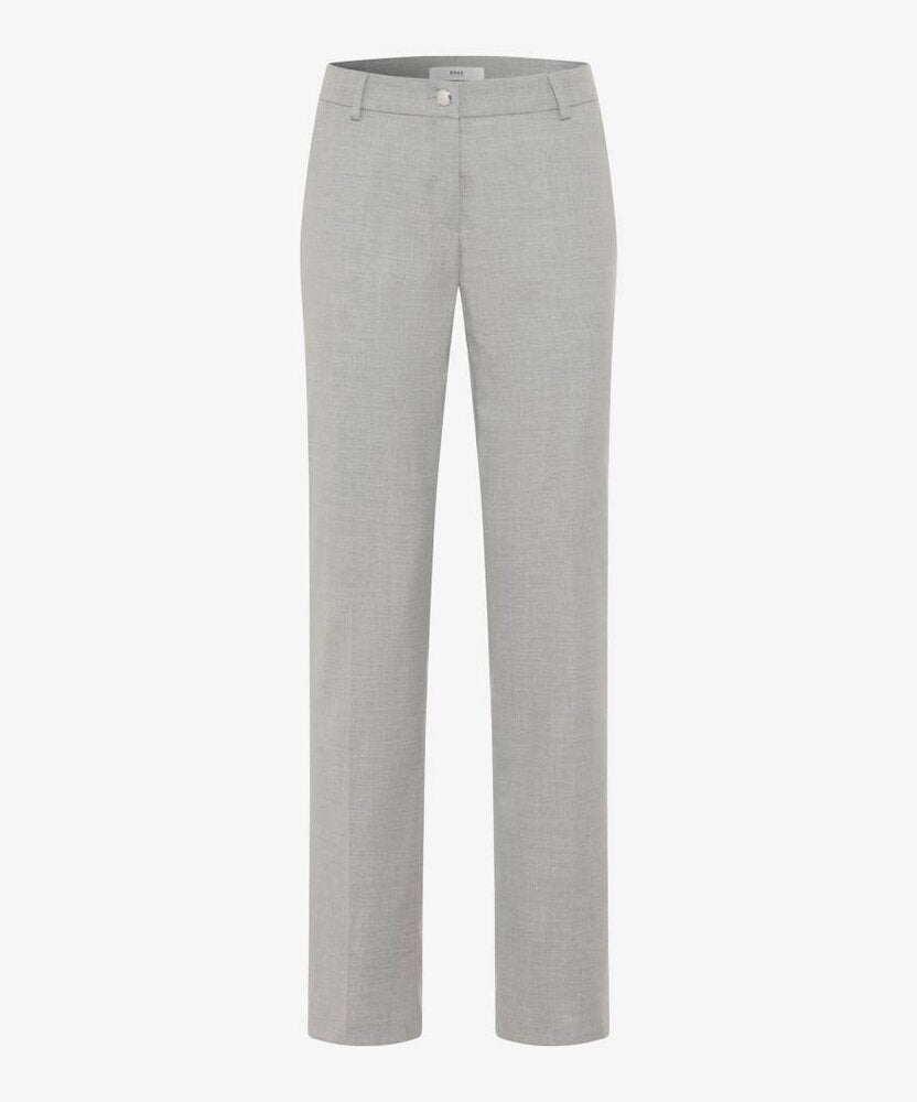 Licht grijze geklede broek met bandplooien Brax