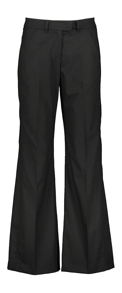 Geklede zwarte broek met bandplooien Brax