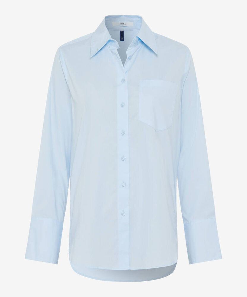 Chemisier en coton bleu clair Brax