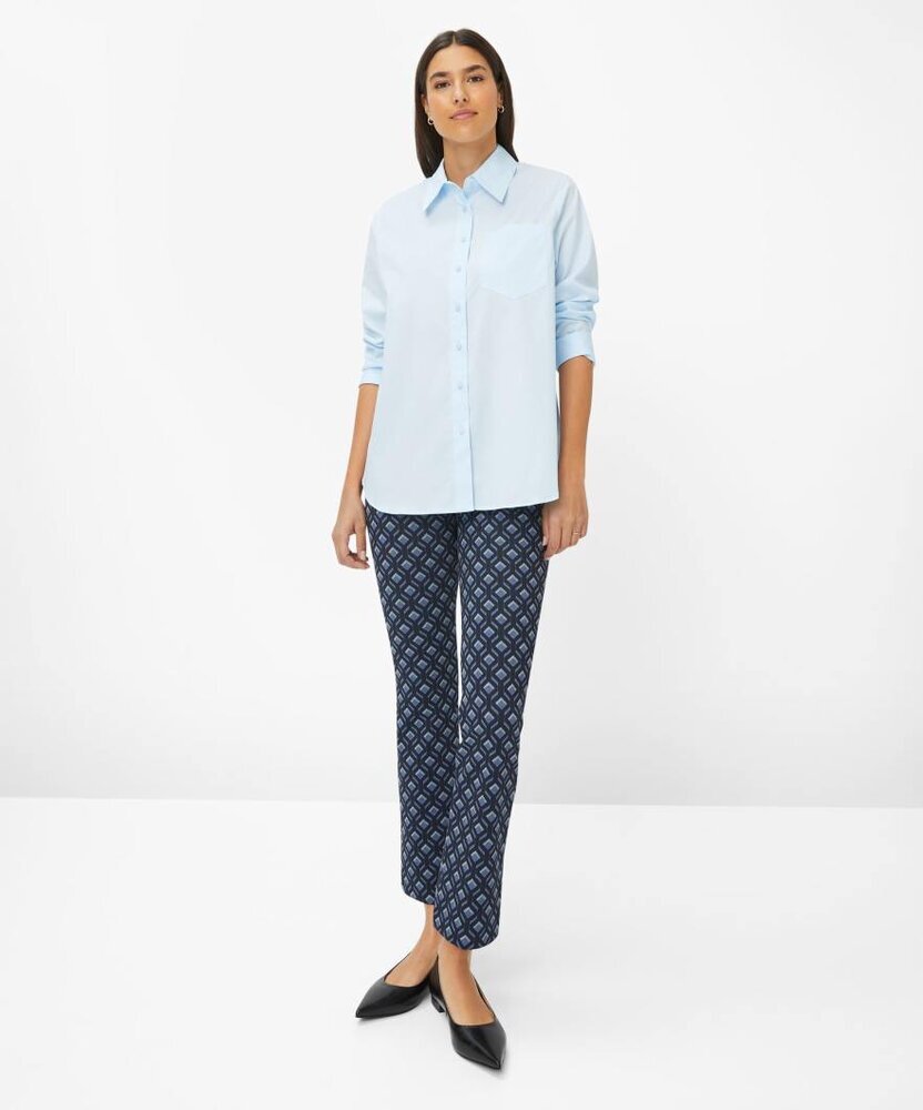 Chemisier en coton bleu clair Brax