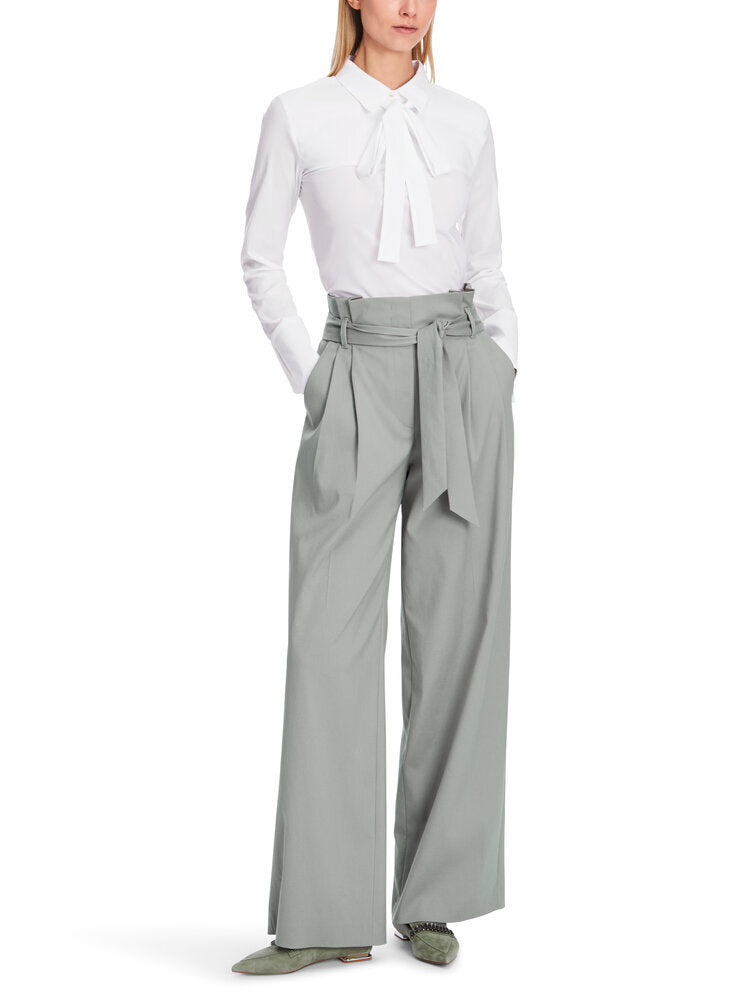 Chemisier blanc à ruban au col Marccain