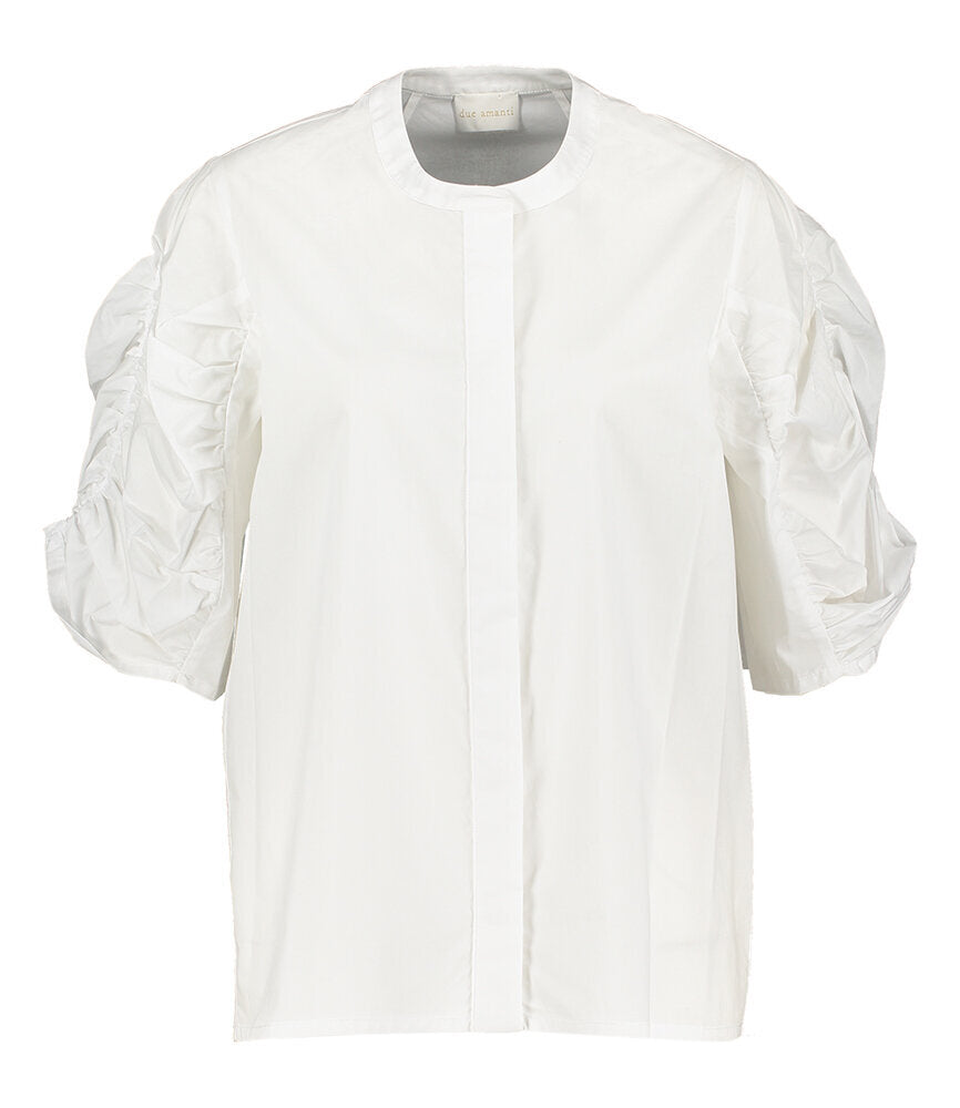 Witte blouse met pofmouwen Libby Due Amanti