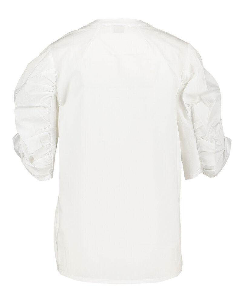 Witte blouse met pofmouwen Libby Due Amanti