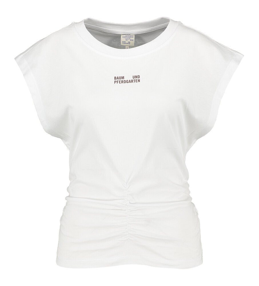 Witte t-shirt met extra korte mouwen Jelona Baum Und Pferdgarten