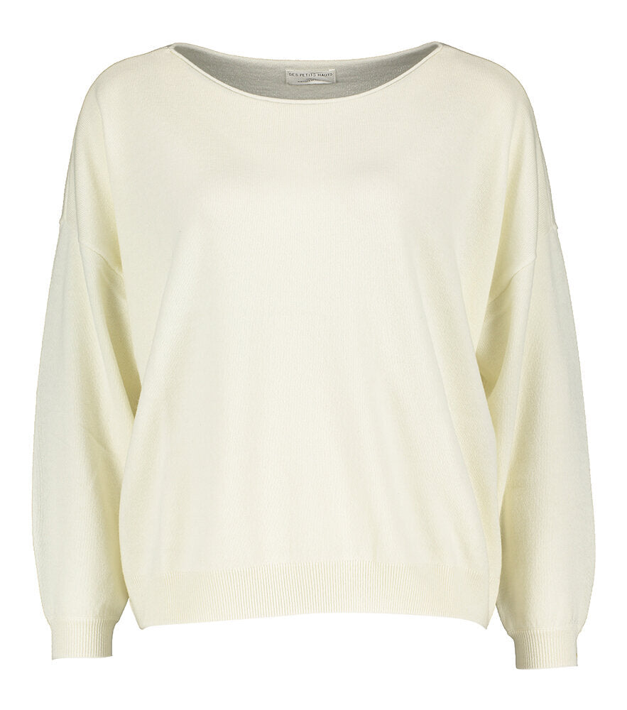 Creme kleurige wollen trui met boothals Aragone Des Petits