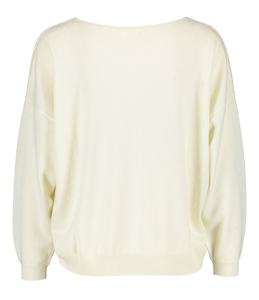 Creme kleurige wollen trui met boothals Aragone Des Petits