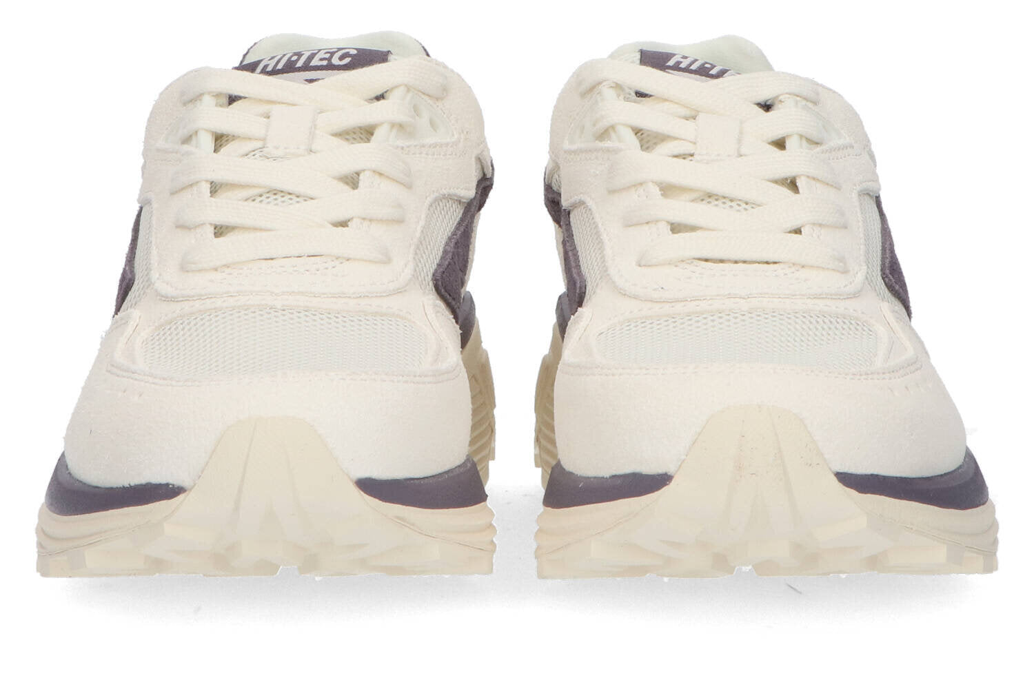 Witte lage sneakers met paarse details Shadow Hi-Tec