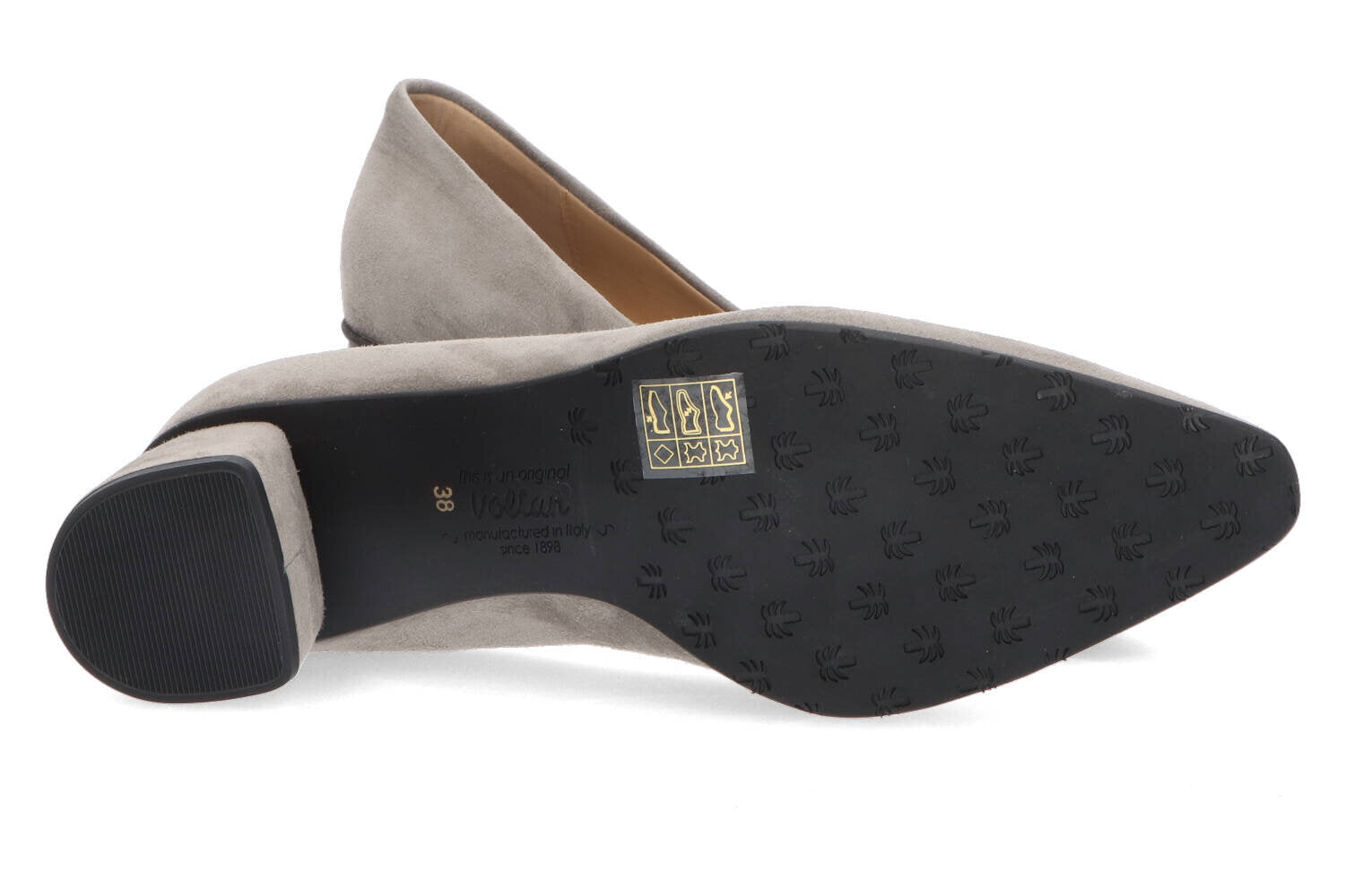 Escarpins en daim vert Cabiria à talon bloc Voltan