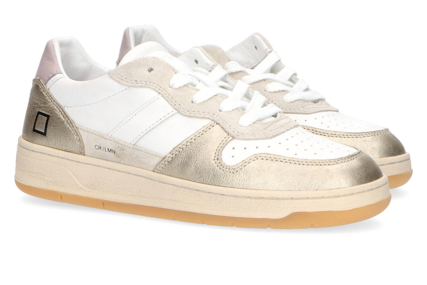 Baskets basses blanches platine DATE