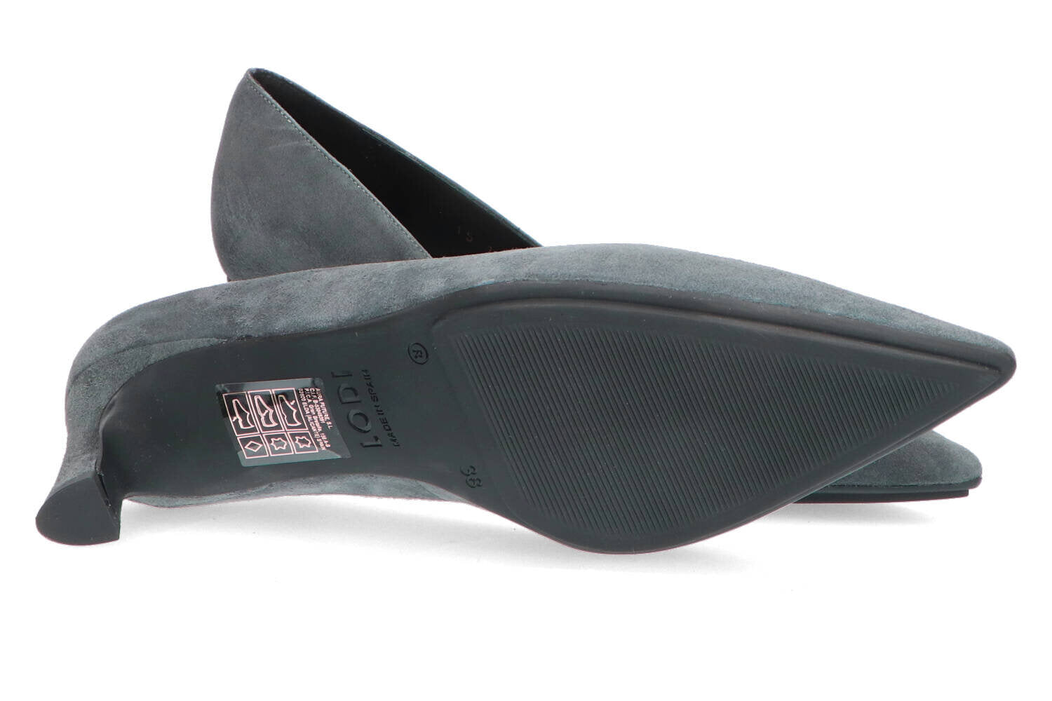 Ante basalto grijze pump met trechterhak Chila Cheto Lodi