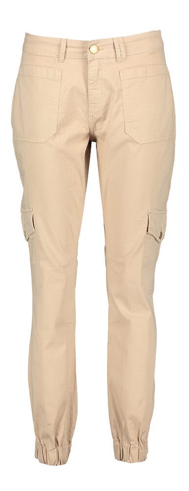 Beige cargo broek met hoge taille Jill Para Mi