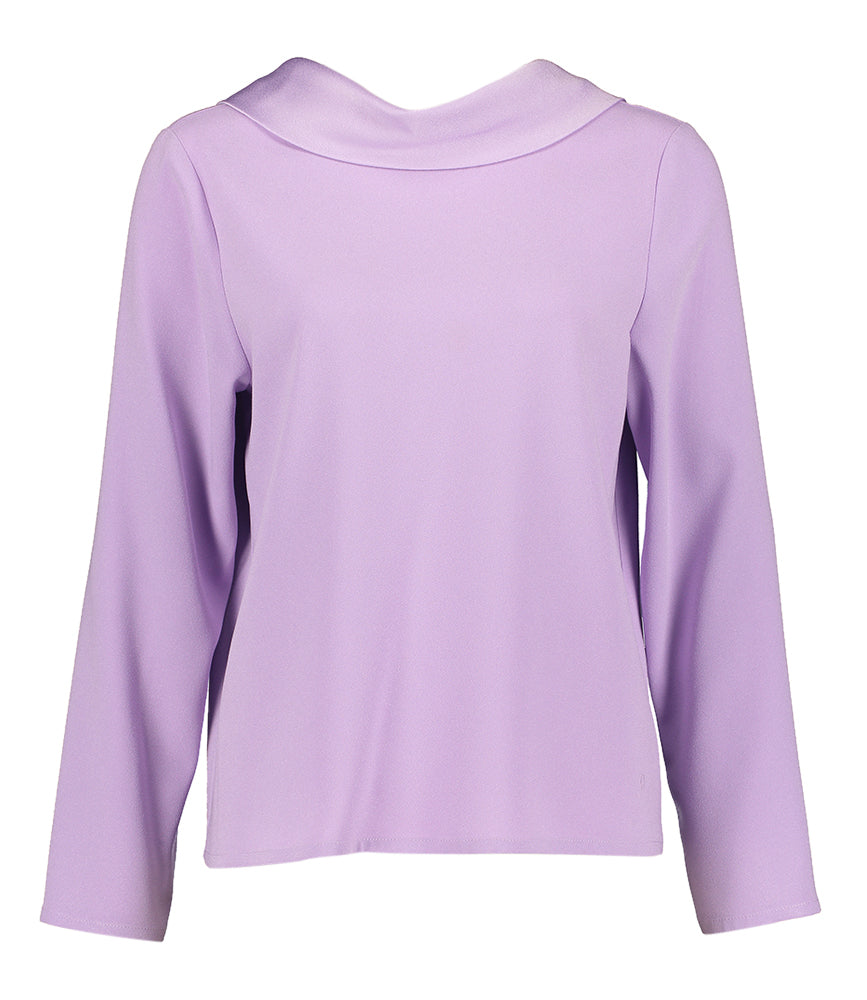 Lila bloes met boothals en diepere rug Bintila Furore