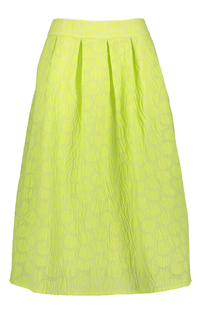 Jupe trapèze vert brillant Spark Furore