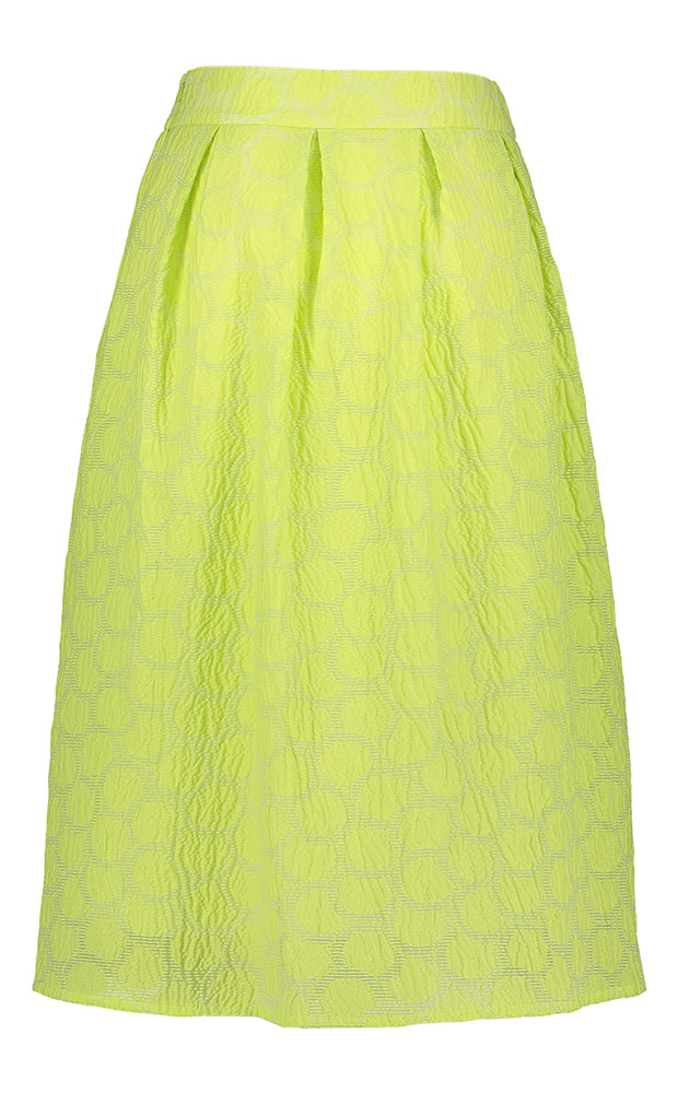 Jupe trapèze vert brillant Spark Furore