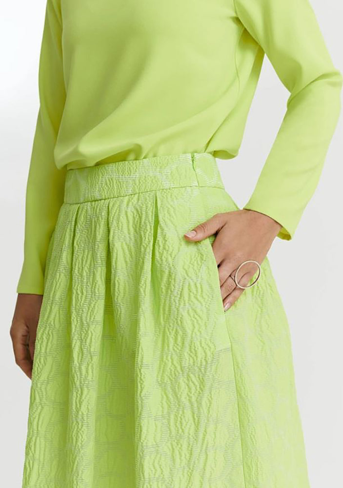 Jupe trapèze vert brillant Spark Furore