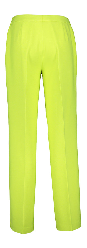 Limoengroene geklede wijde broek met opgestikte zakken Tibio Furore