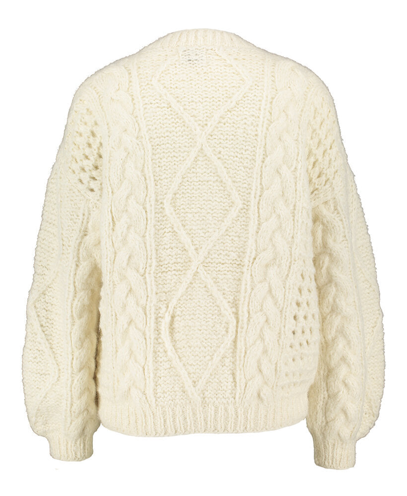 Ecru Isla cardigan met knopen Inti