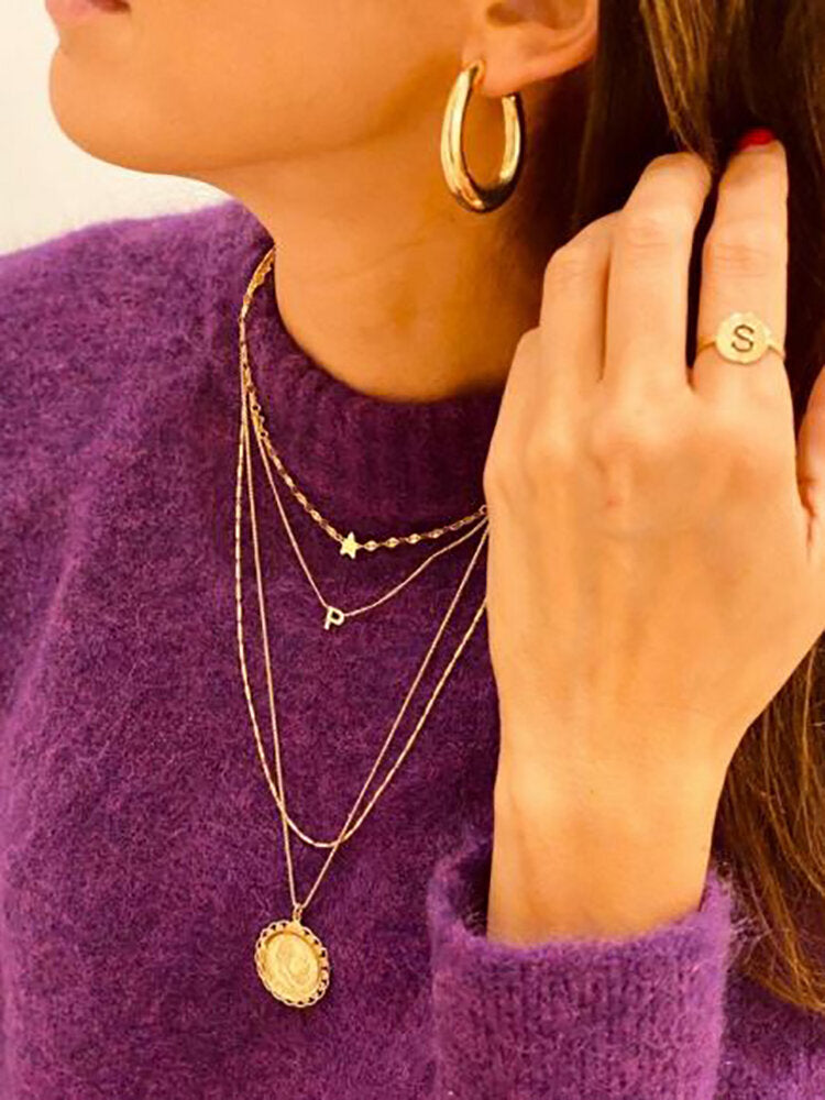 Boucles d'oreilles créoles classiques Lott Gioeilli