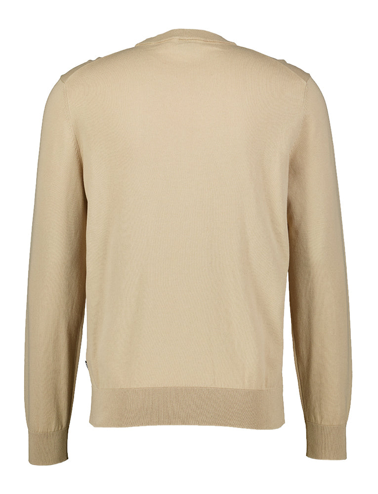 Pull beige clair à manches longues Hugo Boss