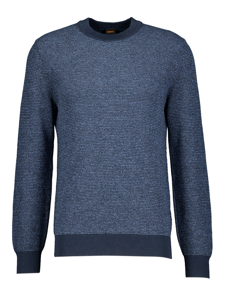 Pull bleu à col rond Aspoki Hugo Boss
